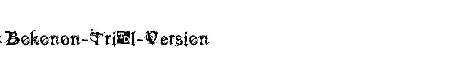 font Bokonon-Trial-Version download