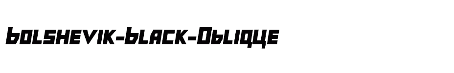 font Bolshevik-Black-Oblique download