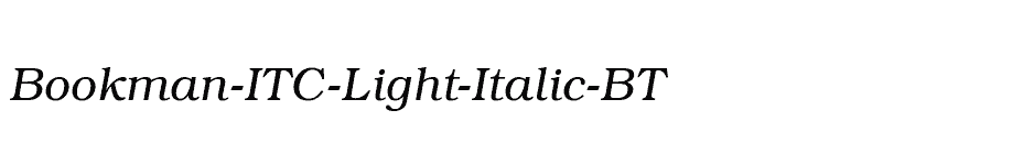 font Bookman-ITC-Light-Italic-BT download