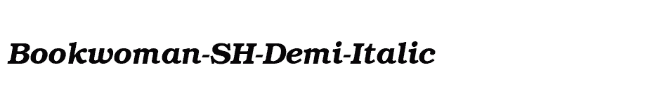 font Bookwoman-SH-Demi-Italic download