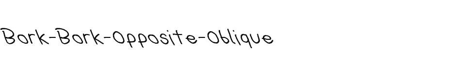 font Bork-Bork-Opposite-Oblique download