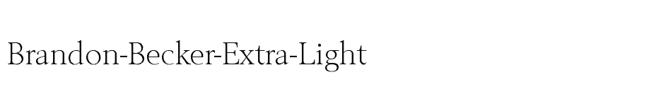 font Brandon-Becker-Extra-Light download