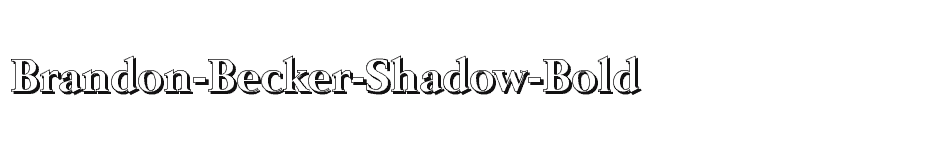 font Brandon-Becker-Shadow-Bold download