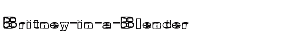 font Britney-in-a-Blender download