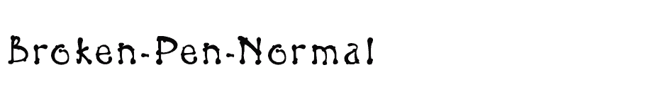 font Broken-Pen-Normal download