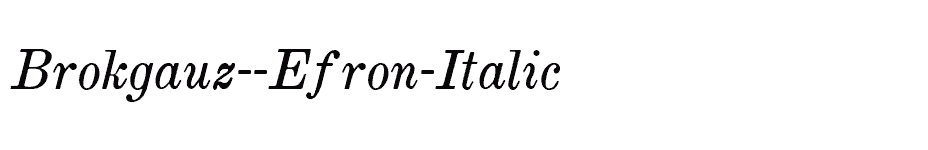 font Brokgauz--Efron-Italic download