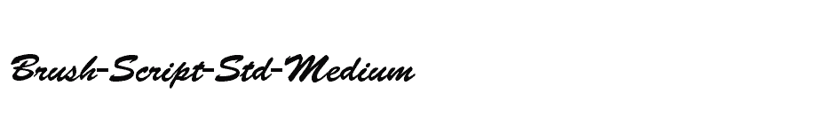 font Brush-Script-Std-Medium download