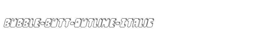 font Bubble-Butt-Outline-Italic download