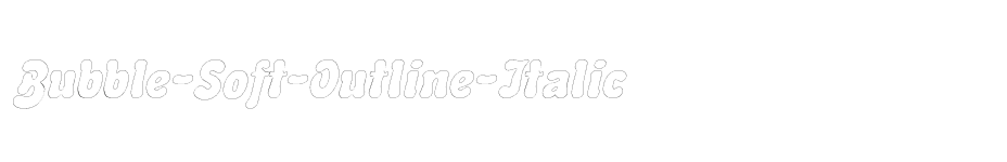 font Bubble-Soft-Outline-Italic download