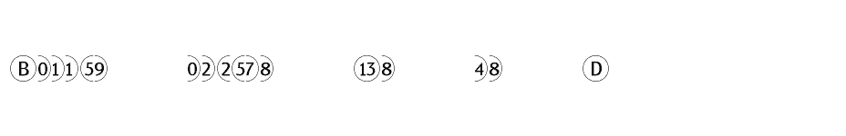 font Bullet-Numbers-Sans-Pos-PDF download