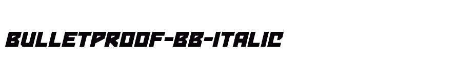 font Bulletproof-BB-Italic download
