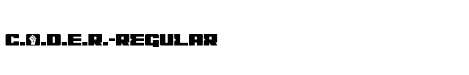 font C.O.D.E.R.-Regular download