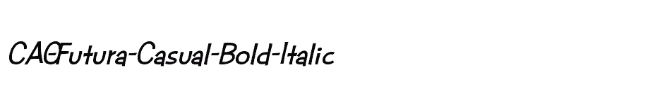 font CAC-Futura-Casual-Bold-Italic download