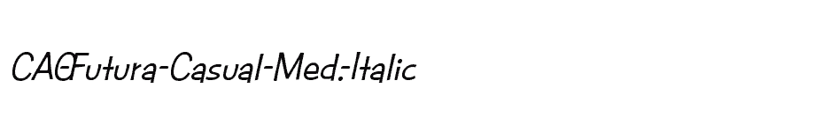 font CAC-Futura-Casual-Med.-Italic download