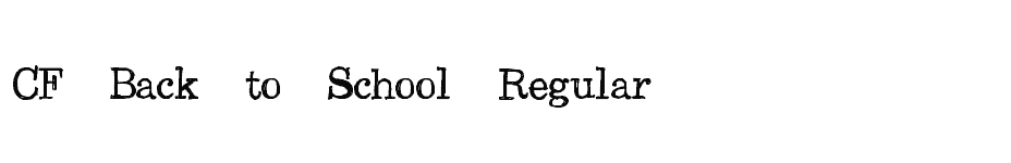 font CF-Back-to-School-Regular download