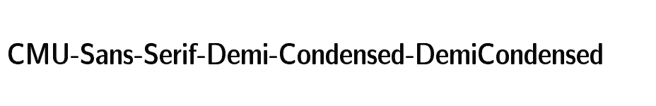 font CMU-Sans-Serif-Demi-Condensed-DemiCondensed download