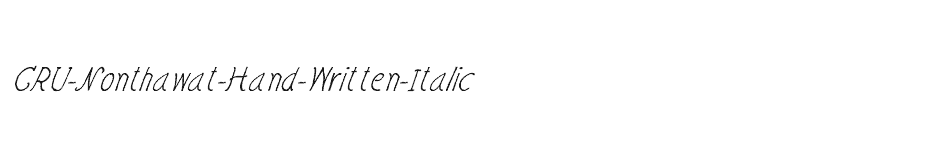 font CRU-Nonthawat-Hand-Written-Italic download