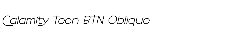 font Calamity-Teen-BTN-Oblique download