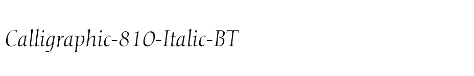 font Calligraphic-810-Italic-BT download