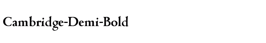 font Cambridge-Demi-Bold download