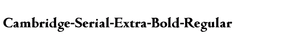 font Cambridge-Serial-Extra-Bold-Regular download