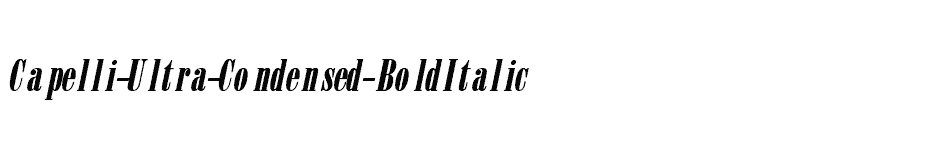 font Capelli-Ultra-Condensed-BoldItalic download