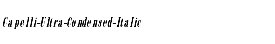 font Capelli-Ultra-Condensed-Italic download