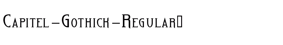 font Capitel-Gothick-Regular� download