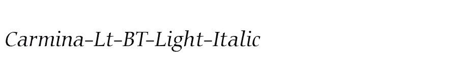 font Carmina-Lt-BT-Light-Italic download