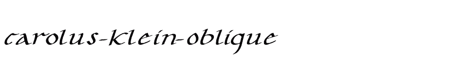 font Carolus-Klein-Oblique download