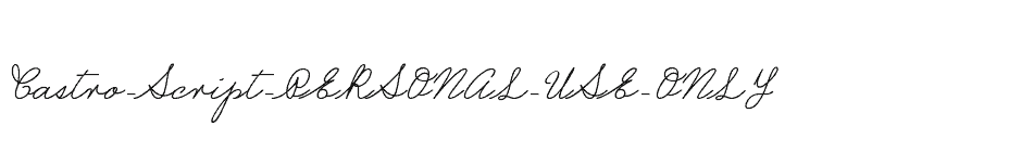 font Castro-Script-PERSONAL-USE-ONLY download
