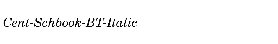 font Cent-Schbook-BT-Italic download