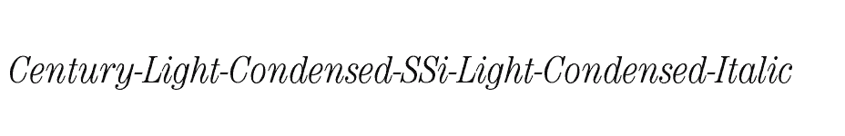 font Century-Light-Condensed-SSi-Light-Condensed-Italic download