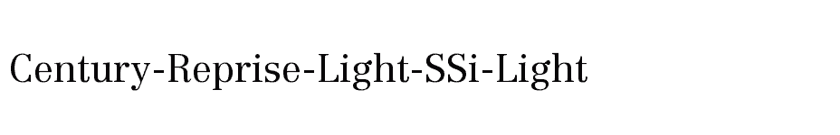 font Century-Reprise-Light-SSi-Light download