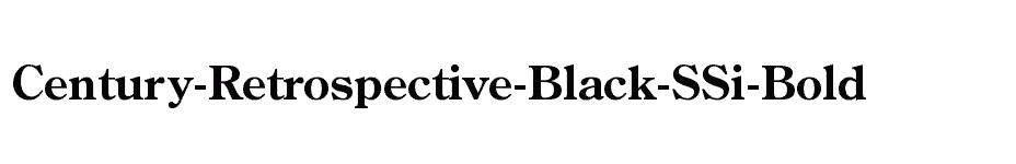 font Century-Retrospective-Black-SSi-Bold download