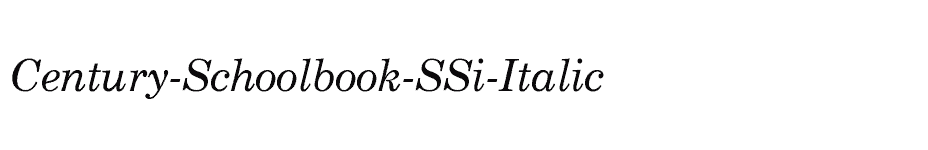 font Century-Schoolbook-SSi-Italic download