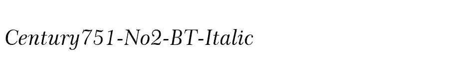 font Century751-No2-BT-Italic download