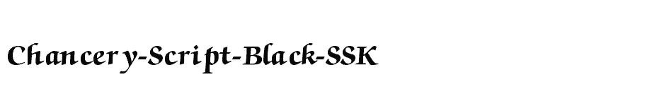 font Chancery-Script-Black-SSK download
