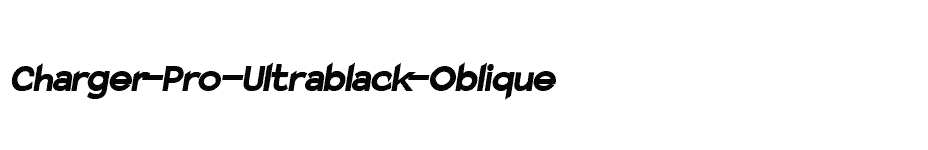 font Charger-Pro-Ultrablack-Oblique download