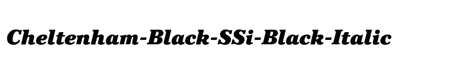 font Cheltenham-Black-SSi-Black-Italic download