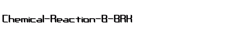font Chemical-Reaction-B-BRK download