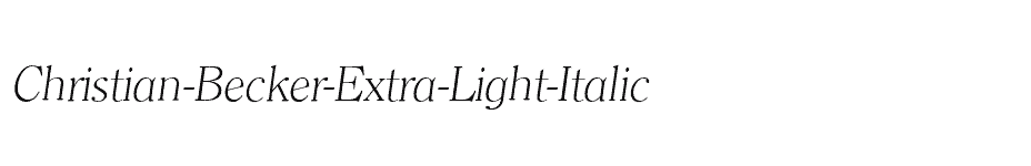 font Christian-Becker-Extra-Light-Italic download