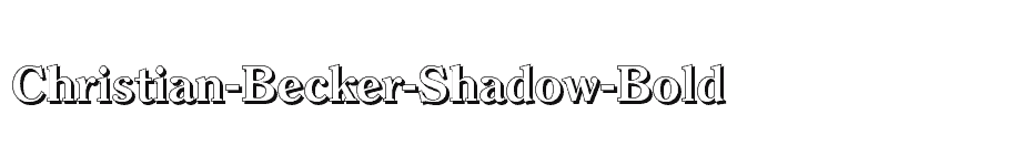 font Christian-Becker-Shadow-Bold download