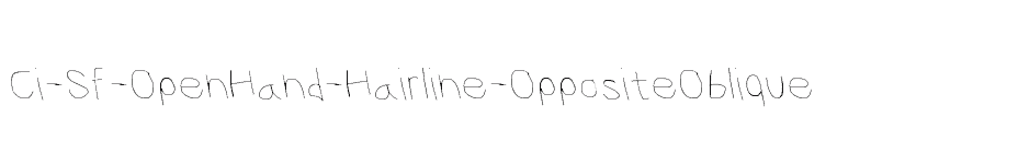 font Ci-Sf-OpenHand-Hairline-OppositeOblique download