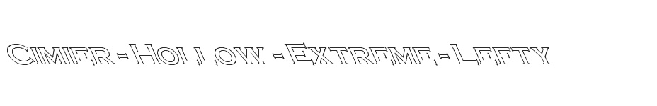 font Cimier-Hollow-Extreme-Lefty download