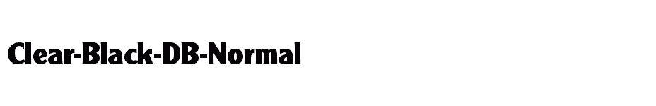 font Clear-Black-DB-Normal download