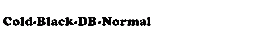 font Cold-Black-DB-Normal download