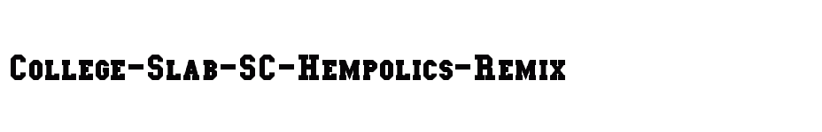 font College-Slab-SC-(Hempolics-Remix) download