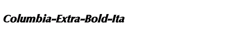 font Columbia-Extra-Bold-Ita download