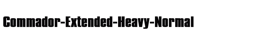 font Commador-Extended-Heavy-Normal download